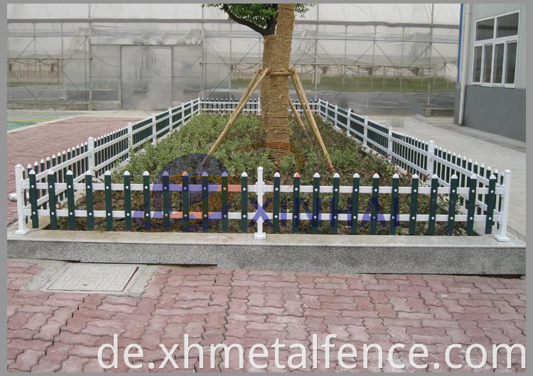 Heißer Verkauf modernes Design Hochfestes weißes Stahlfutter PVC beschichtetes Gartenzaun für Grasblumenbaumrasen